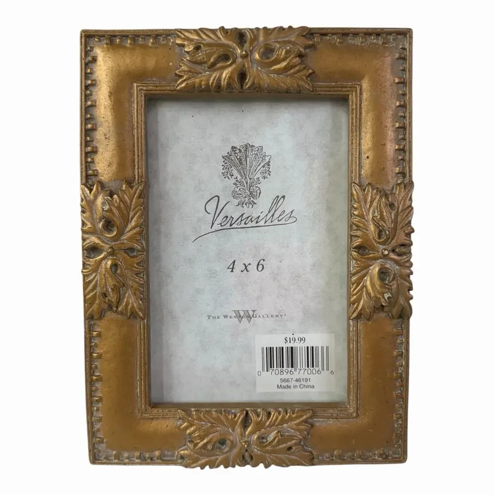 The Weston Gallery Photo Gold Frame Embellished Patina 4x6 Versailles